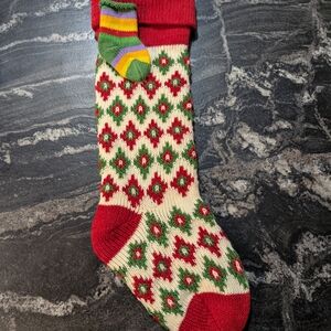 Large Knit Christmas Holiday Stocking